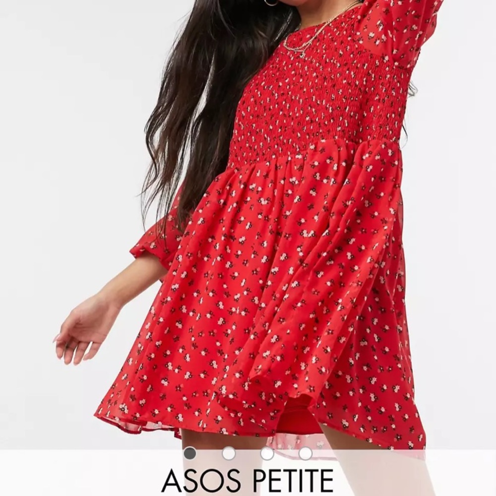 ASOS PETITE MINI SMOCK DRESS